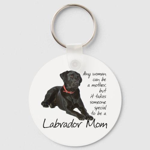 Black Lab Mom Keychain