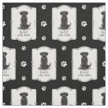Black Lab Mom (Labrador Retriever Mom) Cute Dog Fabric