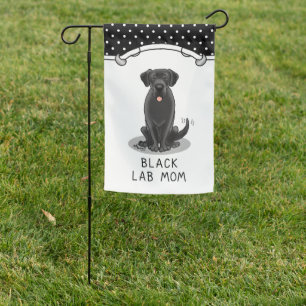 Black Lab Mom (Labrador Retriever Mom) Cute Dog Garden Flag