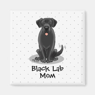 Black Lab Mom (Labrador Retriever Mom) Dog Mom Magnet