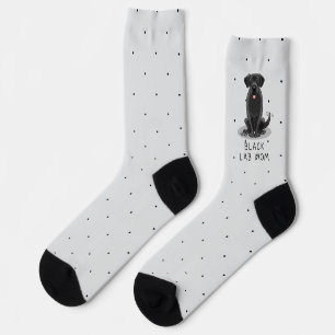 Black Lab Mom (Labrador Retriever Mom) Dog Mom Socks