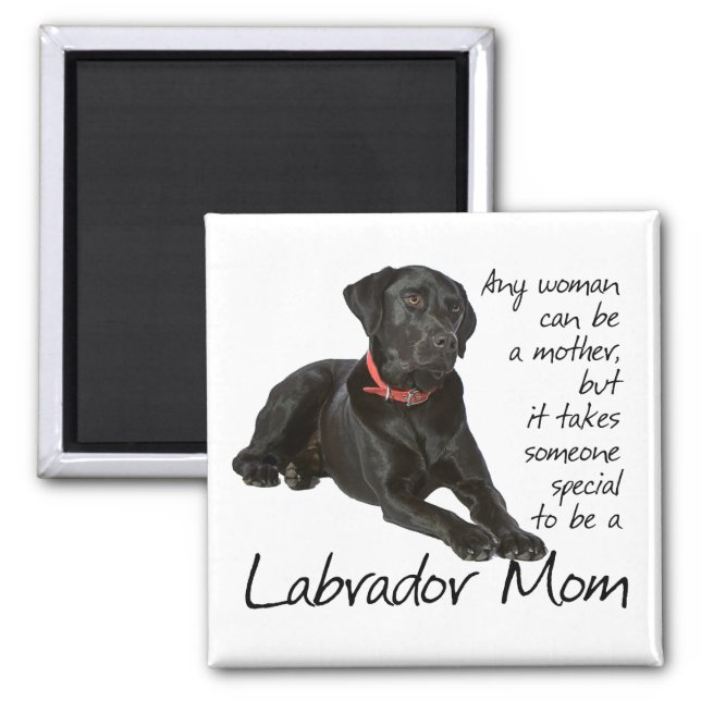 Black Lab Mom Magnet (Front)