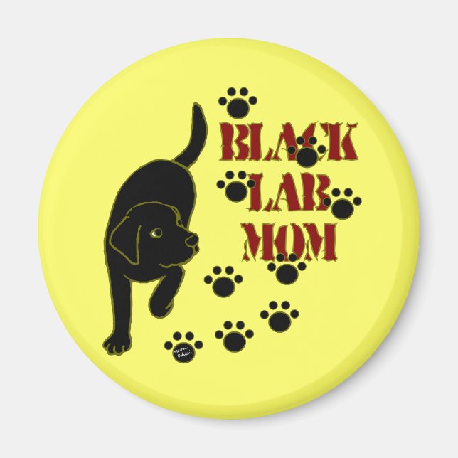 Black Lab Mom Magnet (Front)