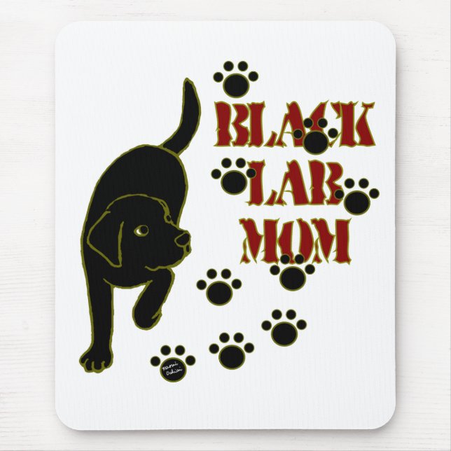 Black Lab Mom Mouse Pad (Front)