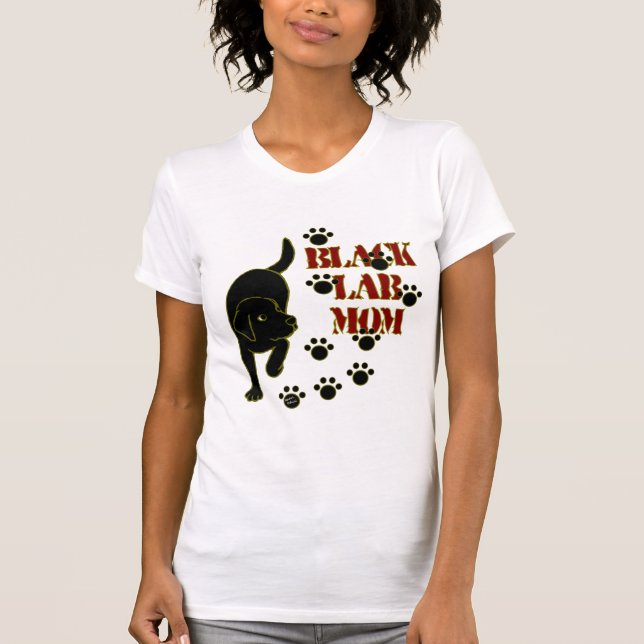 Black Lab Mom T-Shirt (Front)