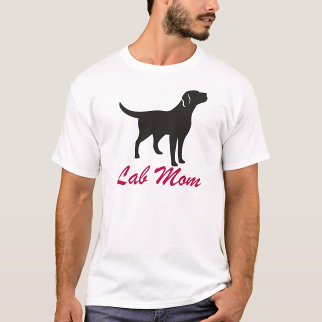 Black Lab Mom T-Shirt (Front)
