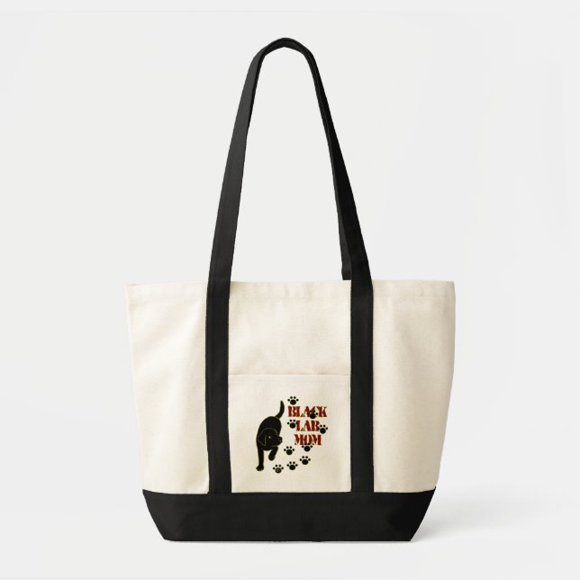 Black Lab Mom Tote Bag (Front)