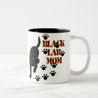 Black Lab Mom Two-Tone Coffee Mug