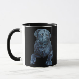 Black Lab Mug Coffee Cup Blue Dog Art Cup