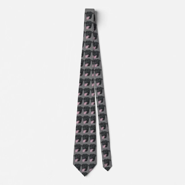 Black Lab Neck Tie (Front)