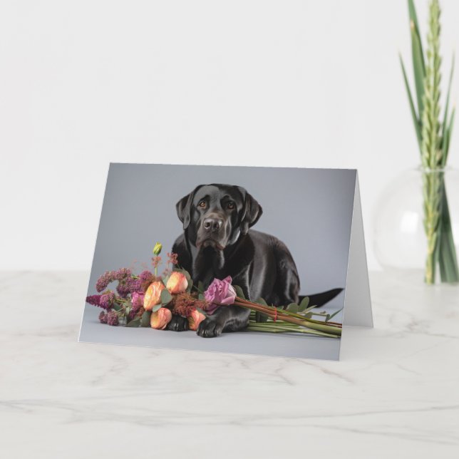 Black Lab Note Card (Front)
