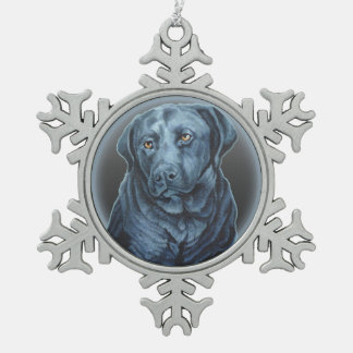 Black Lab Ornament Blue Dog Holiday Decoration