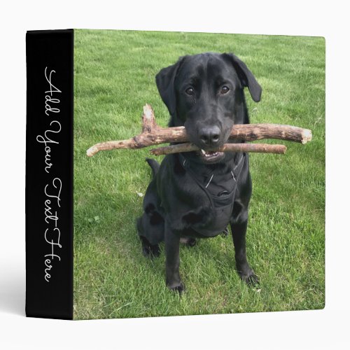 Black Lab Personalize with your Photo and Text 3 Ring Binder