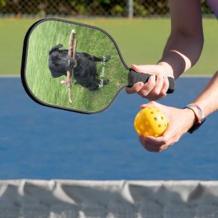 Black Lab Personalized Dog Photo and Name  Pickleball Paddle