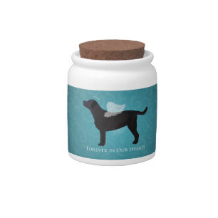 Black Lab Pet Memorial Sympathy Pet Loss Design Candy Jar