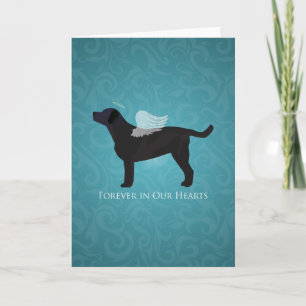 Black Lab Pet Memorial Sympathy Pet Loss Design Card