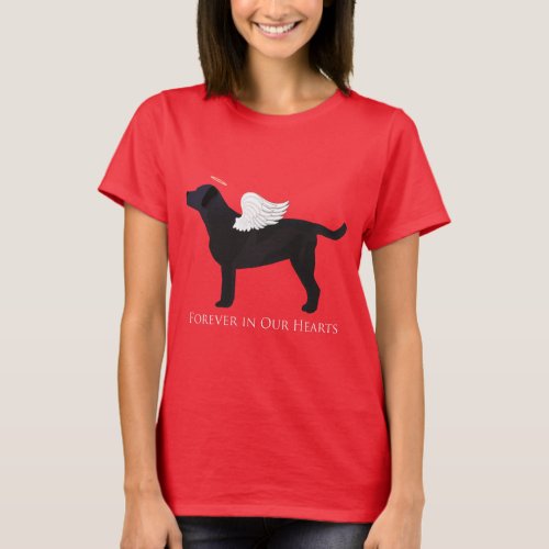 Black Lab Pet Memorial Sympathy Pet Loss Design T_Shirt