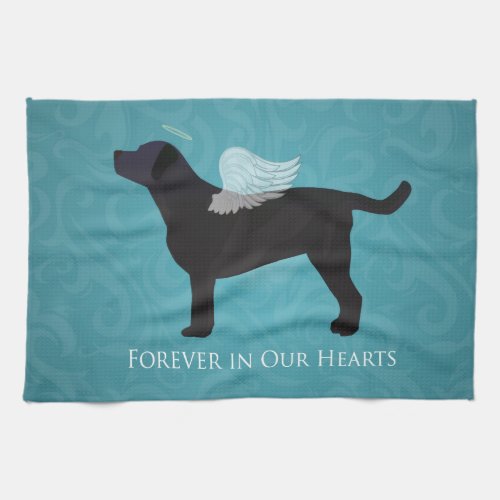 Black Lab Pet Memorial Sympathy Pet Loss Design Towel