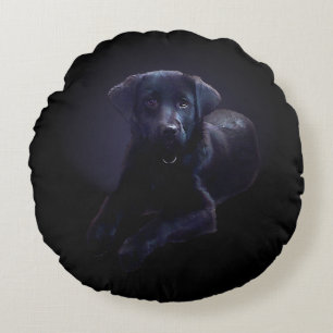 Black Lab Pillow Rosey Puppy Dog Throw Pillow
