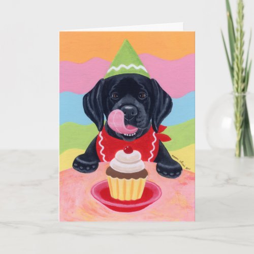 Black Lab Puppy Birthday Party Invitation