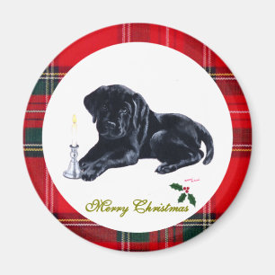 Black Lab Puppy Christmas Magnets