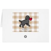 Black Lab Puppy Heart Cartoon (Back Horizontal)