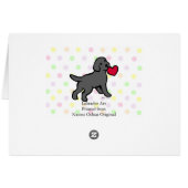 Black Lab Puppy Heart Cartoon (Back Horizontal)