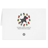 Black Lab Puppy Heart Cartoon Floral (Back Horizontal)