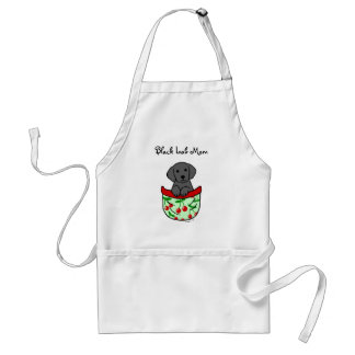 Black Lab Puppy in the Pocket Adult Apron