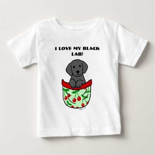 Black Lab Puppy in the Pocket Baby T_Shirt