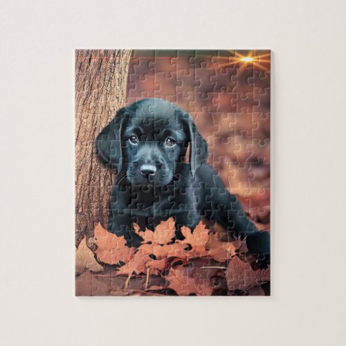 Black Lab Puppy Jigsaw Puzzle