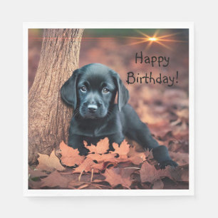Black Lab Puppy Napkins