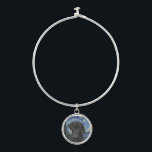 Black Lab Puppy Starry Night Van Gogh Inspired  Bangle Bracelet<br><div class="desc">Black Lab Puppy Starry Night Van Gogh Inspired - Add your photo to personalize it.</div>