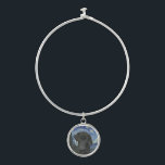 Black Lab Puppy Starry Night Van Gogh Inspired  Bangle Bracelet<br><div class="desc">Black Lab Puppy Starry Night Van Gogh Inspired - Add your photo to personalize it.</div>