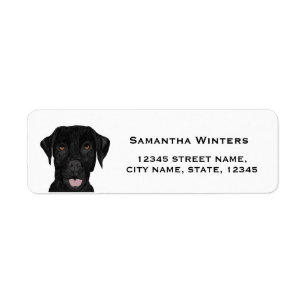black lab return address label