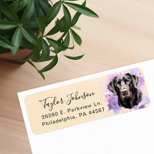 Black Lab Return Address Label
