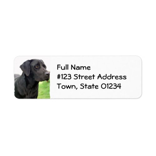 Black Lab Return Address Label