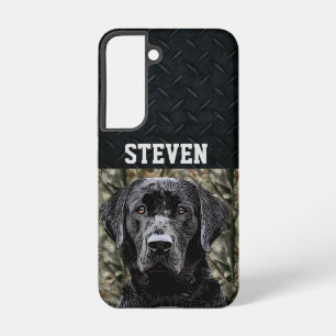 Black Lab Rugged Camo Name Cool Dog Animal Pet Samsung Galaxy S22 Case