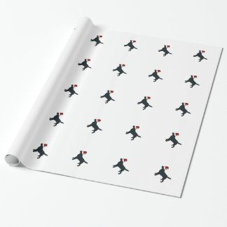 Black Lab Santa Wrapping Paper