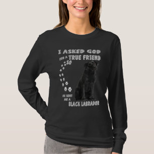 Black Lab Saying Mom Dad Print Cute Labrador Retri T-Shirt