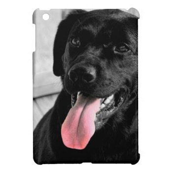 Black Lab Selective Color Ipad Mini Case by artinphotography at Zazzle