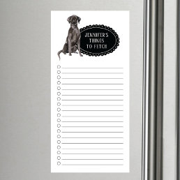 Black Lab Shopping List  Magnetic Notepad