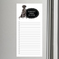 Black Lab Shopping List Magnetic Notepad