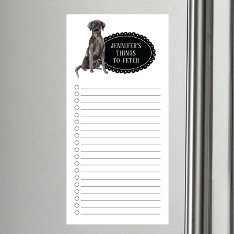 Black Lab Shopping List  Magnetic Notepad at Zazzle