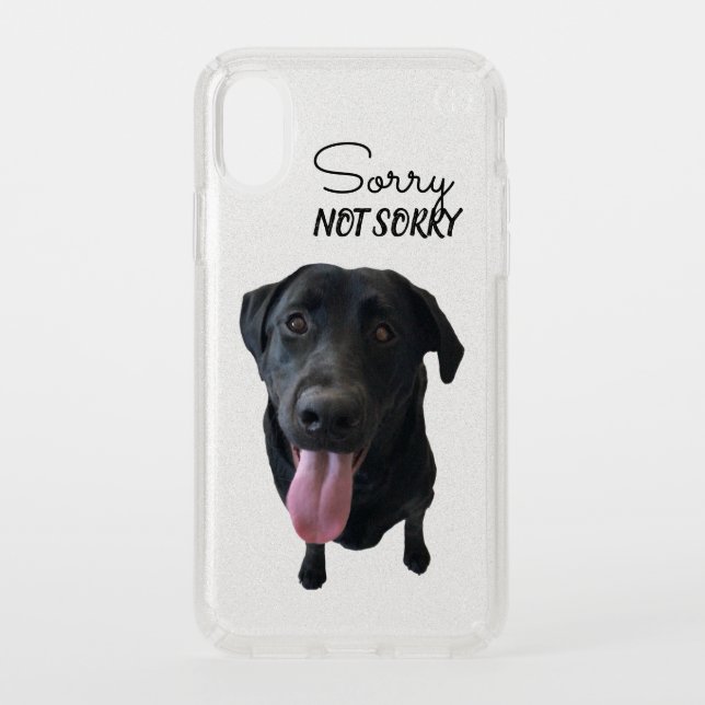 Black Lab Smiling Tongue Out Speck iPhone XS Case (Front)