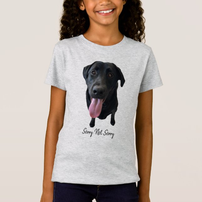 Black Lab Smiling Tongue Out T-Shirt (Front)