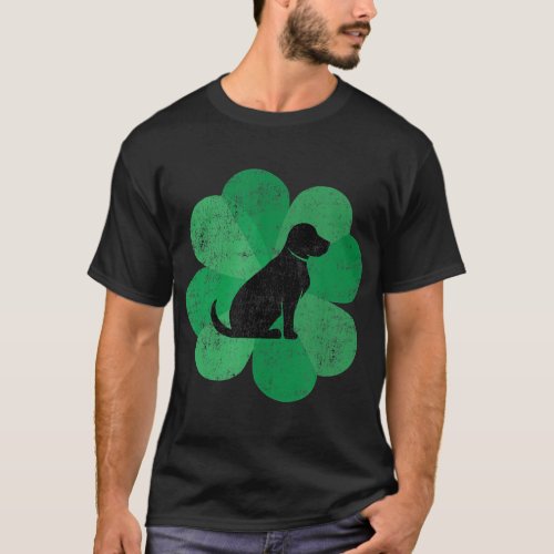 Black Lab St Patricks Day Shirt _ Retro Labrador