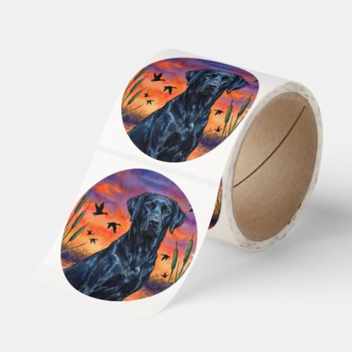 Black Lab Sunset Duck Hunting Address Labels