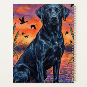 Black Lab Sunset Duck Hunting Weekly Planner