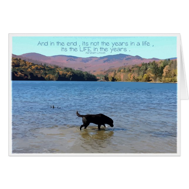 Black Lab Sympathy Card - Dog Sympathy - Pet Loss (Front Horizontal)